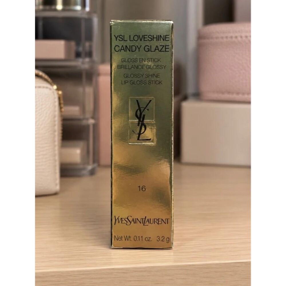 YSL Loveshine Candy Glaze 16 Watermelon High Lip Gloss Stick 3.2g
